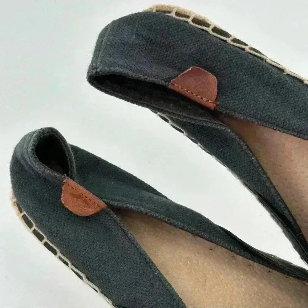 Sperry Katama Cape Espadrilles womens flats size 6 navy blue canvas slip on